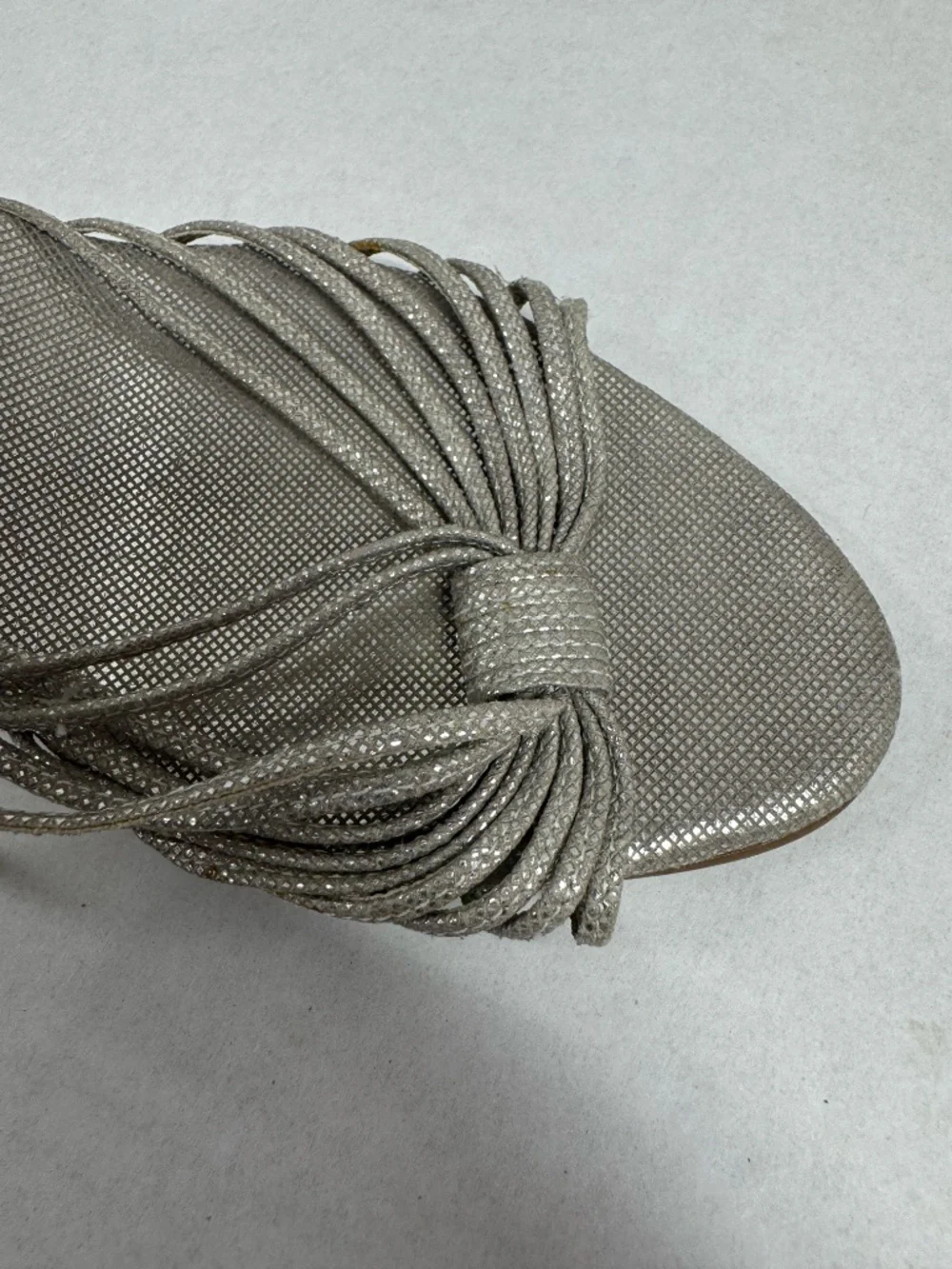 Guess by Marciano Silver Metallic Heeled Sandals - Size 7.5 - Picture 15 of 15